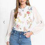 Johnny Was MIXED MEDIA LONG SLEEVE TEE Photo 0