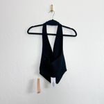 Reformation  | NWT Romy 100% Cotton Halter Knit Button Sweater Vest in Black Photo 3