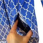 Talbots T By Blue Diamond Print Long Sleeve Jacket Women Sz S Photo 11