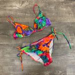 De La Mar Y2K Tie Dye Side Tie Bikini Purple Photo 0