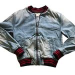 American Eagle Outfitters Jean Denim Bomber Jacket Photo 0