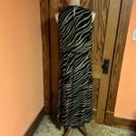 Vtg 80s tiger striped maxi dress Size 16 Photo 7