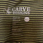 Carve Designs  Striped Long Sleeve Performance Shirt Green‎ Yellow Stitching M Photo 4