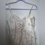 Thirty Thirty Elegant Cream Maxi Dress with Floral Accents Size XS Photo 9