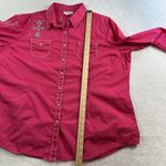 Ariat  XXL Shirt Cowgirl Pearl Snap Silver Studded Embroidered Rodeo Western Pink Photo 10