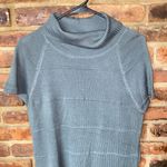 she's cool  Gray Knit Short Sleeve Turtleneck Sweater Dress Women's Size Large Photo 1