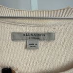AllSaints Scar Sweatshirt XS cut off neckline Animal Print Cotton Blend Pullover Tan Photo 3