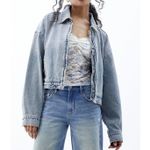 PacSun Cropped Denim Gas Jacket Indigo NWT XS Photo 5