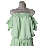 Amanda Uprichard  Ariella Off shoulders Mini Dress in Hypermint sz M Photo 4
