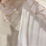 Honey Belle White Off-Shoulder Blouse Top Size L Preowned Photo 5