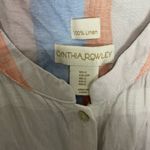 Cynthia Rowley  Linen Stripe Shirt Dress Small Photo 2