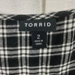 Torrid  Black Plaid Button Front Skater Mini Dress Sz.2 Photo 7