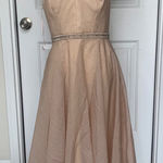 Nicole Miller  Blush Formal midi party Dress Rhinestone Size 8 prom homecoming‎ Photo 0