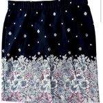 J.Jill  Elastic Stretch Skirt Petite 8 Black Pink Floral Spring Summer Co… Photo 0