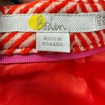 Boden Orange Striped Pencil Skirt Women's 8 Classic Career Preppy Fall Straight Photo 5