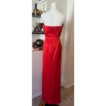 House Of CB Scarlet Satin Strapless Adrienne Gown Size: Small Bigger Cup EUC Photo 1