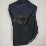 The Korner Womens Dress Size L Navy Beaded 3/4 Sleeve Sheer Back A Photo 4