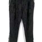 Smythe Womens Flat Front Jacquard High Rise Tapered Leg Casual Pants Blak Size 6 Black Photo 7