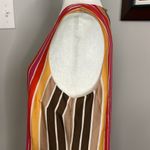 Trina Turk Pink Brown Yellow Mustard Tunic Tops Womens Size 8 Resortwear Swim Photo 1