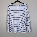 Habitat  White Black Striped Cotton Slouchy Blouse Womens S Lagenlook Oversized Photo 2