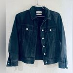 Madewell  Women's Size Small Black Wash Classic Button Front Denim Jacket Photo 6