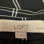 Ann Taylor  LOFT Women Black White Plaid Cap Sleeve Tie Mini Sheath Dress Size 4 Photo 4