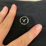 American Eagle  Black and Purple Capri Leggings Photo 4