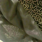 Laurence Kazar Vintage 80s Beaded Silk Top Size Small Black Gold Stretch Photo 3