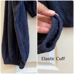 Z Supply  Navy Blue Terry Dolman Long Sleeves Pullover Crop Top Small Casual Cozy Photo 6