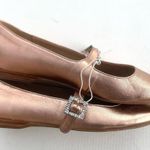 Silent D Womens Shoes Ballet Flats Rose Gold Mary Janes Size 6.5/37 Photo 3