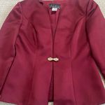Alex Evenings  Women's Deep Red Blazer Size 4 Photo 4