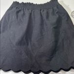 J.Crew Black Mini Skirt with Scalloped Hem Photo 12