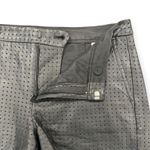Banana Republic  | NWT | 0 | Black Faux Leather Perforated Lined Chino Shorts Photo 2