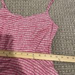 Old Navy  Dress Womens S Spaghetti Strap Side Zip Pink White Stripe Smocked Flow Photo 7