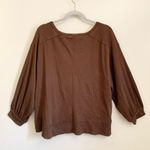 Anthropologie Altar'd State Brown Waffle Knit V-neck Long Sleeves Sweater Medium Photo 6