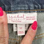 Isabel Maternity  Sz 12 Shorts Denim Expand Side Panel Midi 4” Smooth Sculps NEW Photo 2