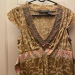 Silk midi dress Tan Size 8 Photo 2