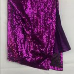Capsulle size small Purple Sequin velour mini Dress party night boutique Photo 4
