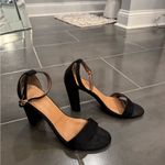 Lulu's Classic Black Ankle Strap Heels Size 9 Photo 1