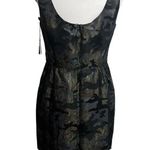 Anna Sui NWT  metallic camo print dress Sz 6 silver black bronze Photo 1