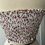 Faithfull the Brand cream smocked ruffled acorn strapless bandeau crop top Small Photo 4