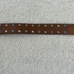 Vintage 90s Y2K Brown Faux Leather All over Studded Belt Hipster Vegan Western Photo 3