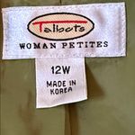 Talbots  Quilted Zip Front Jacket 12W Lime Green Lined Classic Preppy Style Photo 5