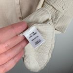 Zenana Outfitters Boutique Beige Lightweight Boxy Oversized Button Down 100% Cotton Top XL Photo 3