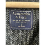 Abercrombie & Fitch  Women Size‎ Small Knit Sweater Dress Gray Navy Green Varsity Photo 6