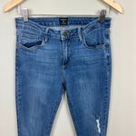 Just Black Denim Jeans 29 Skinny Distressed Stretch Ankle Frayed Step Hem Photo 1