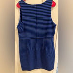 Old Navy Size XL Blue & Black Striped Sleeveless Zip Up Dress Photo 3