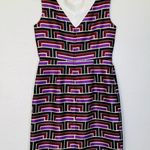 Kate Spade  /Florence Broadhurst Silk Sleeveless Geometric Dress Size 10 Photo 4