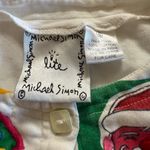 RARE VTG Michael Simon Christmas Festive Santa Fun Patterns Unique Cardigan S Photo 2