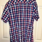 Gap Snap Button Down Short Sleeve Plaid Top XL Photo 3